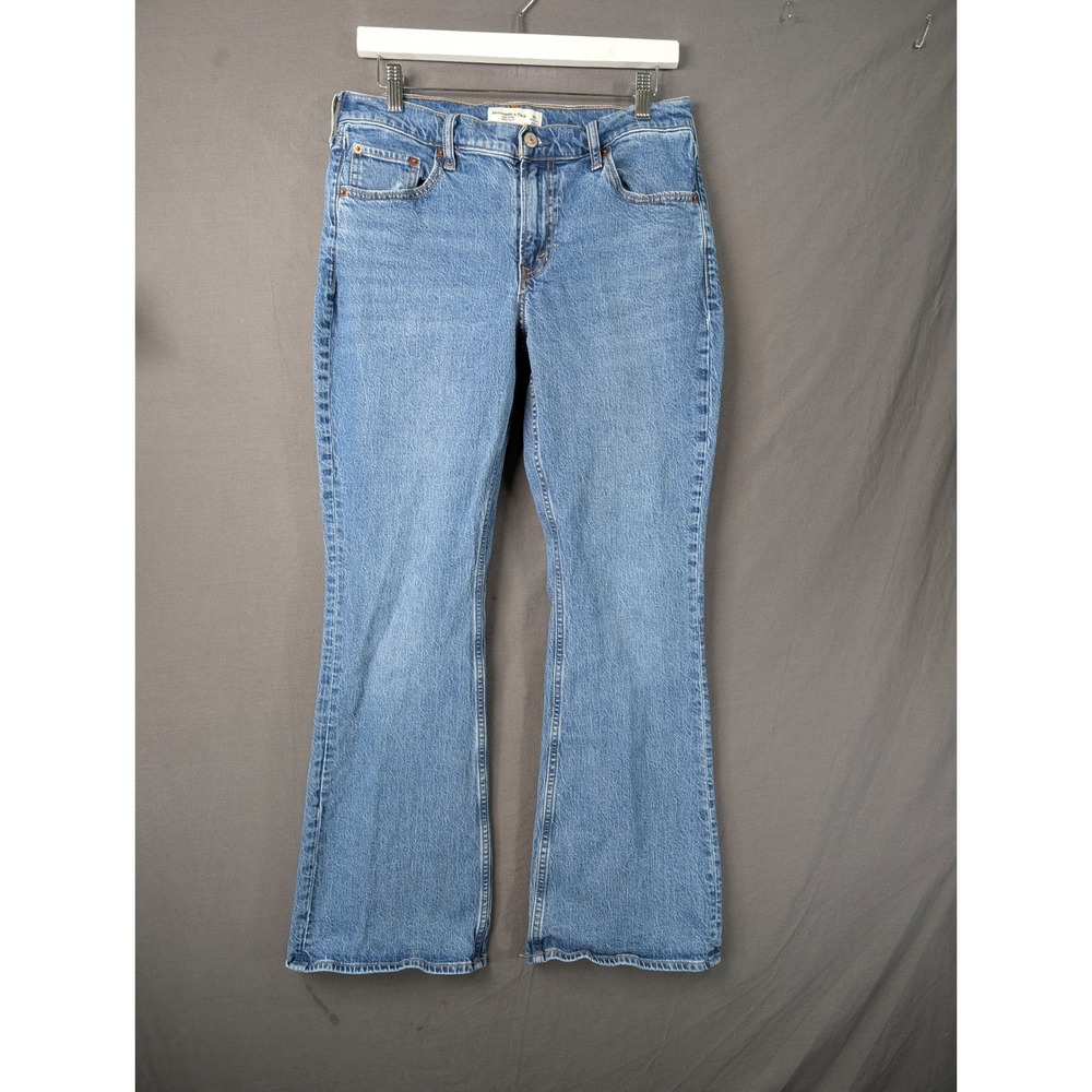 Abercrombie‎ & Fitch Mid Rise Bootcut Jeans Blue Denim 30 Regular